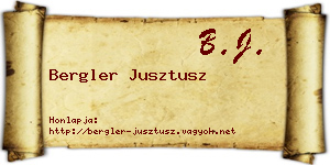Bergler Jusztusz névjegykártya